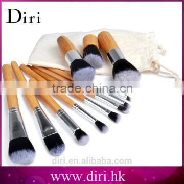 Wooden handle 12pcs private label professional makeup tools brush