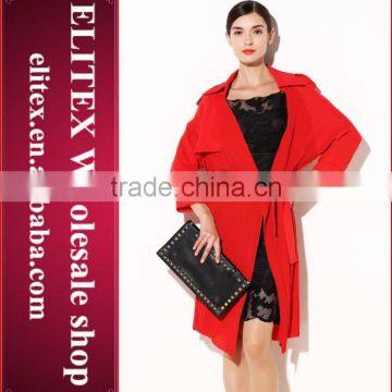 Wholesale High-end Fashion HOT Red Female Coat Winter Warm Dress