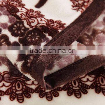 Coral Fleece Blanket on the Bed Home Adult Plaid Flower Beautiful Blanket Warm Winter Sofa Travel Blanket Purple Portable photo-2