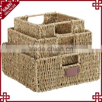 Home or Hotel Towel and Shower Gel Storage Tool Seagrass Woven Bathroom Basket photo-3