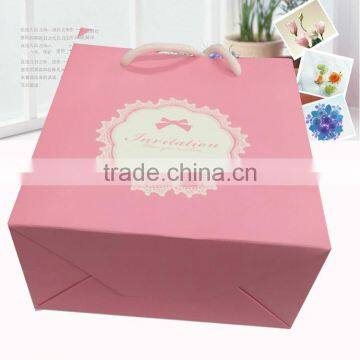 Cheap Brown Printed Logo Brown Kraft Paper Bag With Twisted Paper Handle