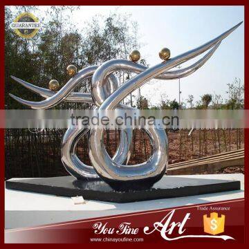 Big Size Stainless Steel Abstract Sculpture for Square Decoration