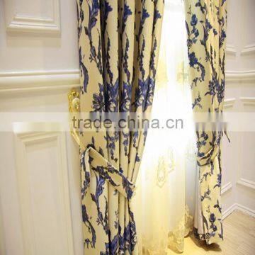 French Style Living Room Embroidered Pleat Blackout Ready Made Curtains With Valance photo-2