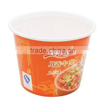 Plastic Noodle Bowl With IML Printing,Round Shape Disposable Noodle Containers With Lids photo-2