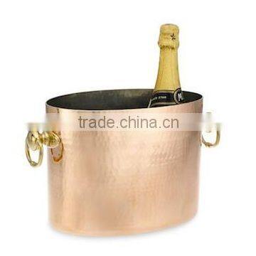 Copper shiny polished beer/champagne bottle holder