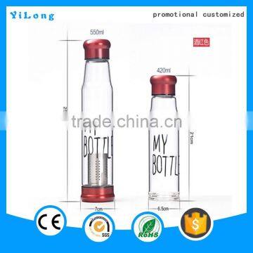 glass water bottle New design heat-resistant custom borosilicate water bottle,water glass bottle