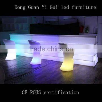 modern bar counter design with glow led counter stool