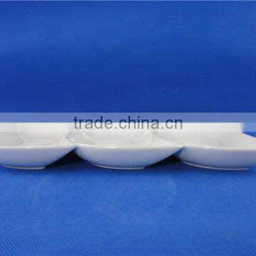 Plates Porcelain Different Shapes White