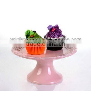 2015 New Promotion Color Ceramic Cake Plate Cake Holder Cake Stand for Wedding photo-6