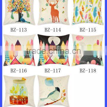 Cotton Linen Sofa Home Decor Design Throw Pillow Case Cushion 17.5 Inches Square Pillow Cover photo-6