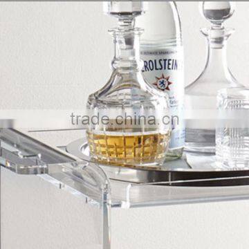 Supplier Acrylic Lucite Juice Bar Cart Serving Trolley photo-6