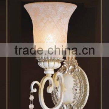 BISINI Royal Decorative Hand Paint Iron Hall Wall Lamp