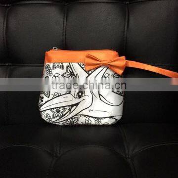 Animation Style DIY Schoolbag Graffiti Bag Children Clutch Wallet Hand Bags photo-2