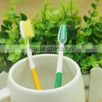 Rubber Handle Small Head Natural Bristle Child Toothbrush photo-2