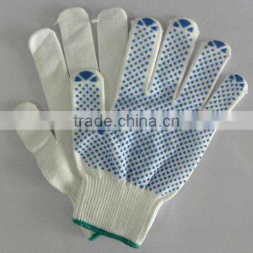 sunnyhope cheap work gloves pvc dotted cotton gloves working gloves