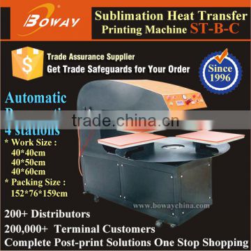 4 stations Automatic bag hot transfer sublimation printing machines printer