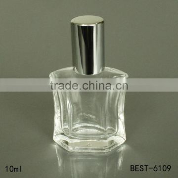 10ml flat shape nail gel polish bottle empty nail polish bottle with cap and brush cheap nail polish remover bottle