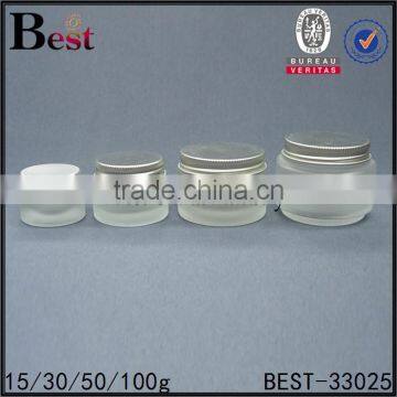 15/30/50/100g Clear Glass Cream Jar Round Shape Glass Jar for Face Cream photo-3