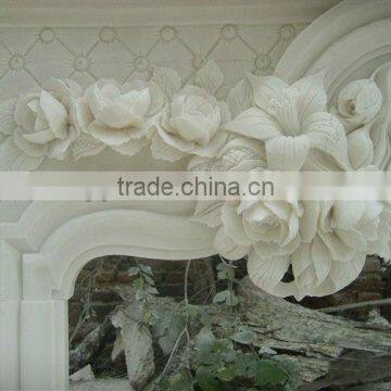 white marble fireplace