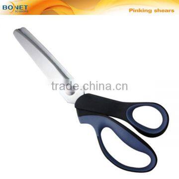 S21010 CE certificated 9" dressmaker PP+TPR handle pinking scissors