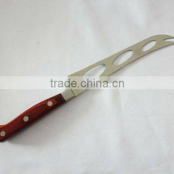 popular Stainless Steel Cheese Knife With Color Wood handle