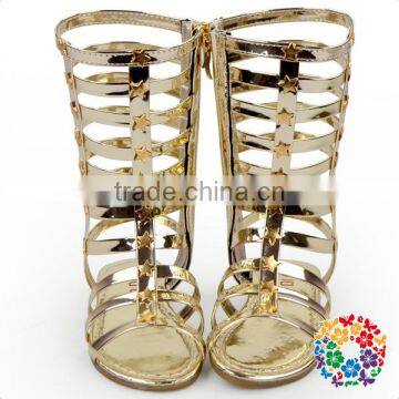 2017 Fancy Kids Knee High Gladiator Summer Sandals Baby Seqin Sandal for Girls photo-3