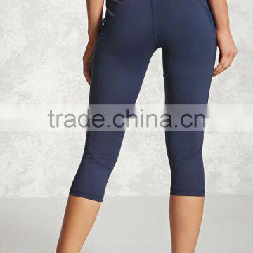 Active Sports Running Gym Women Capri Leggings Knee Length Tight Polyester Fashion Custom Made Compression Tights photo-2