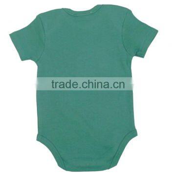 Organic 2017 Excellent Quality Plain and Printed Different Color Baby Bodysuits With New Design Short Sleeve Bodysuit for Babies photo-3