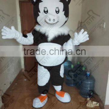 white and black cartoon pig mascot costumes