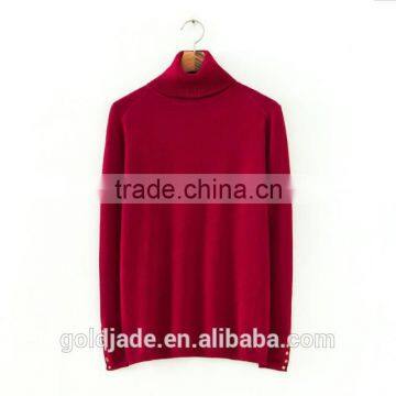 Woolen Sweater Designs for Ladies,choker High Collar Sweater or Women With Cotton , Colorful Knitted Sweater photo-3