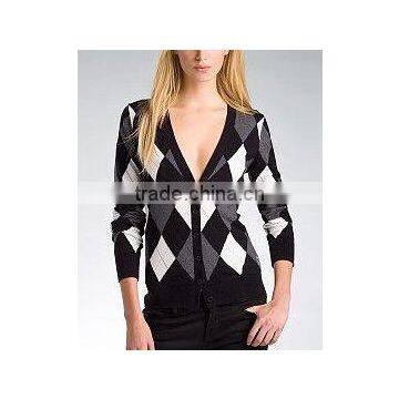 Sell 8KN053 Knit argyle cardigan