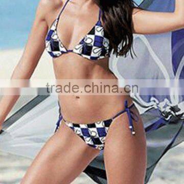 Check flowers hot bikini