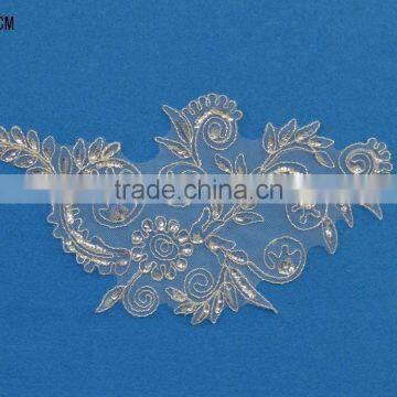 Beautiful Embroidery Lace Flower Hand Sequin Indian Ladies Fashion Suits