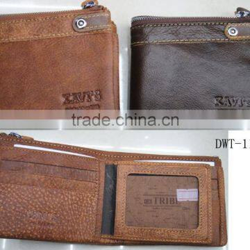 Fashion Golden supplier latest man real leather fold wallet