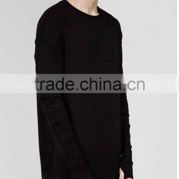 2016 Summer Long Sleeve t Shirt Extended t Shirt Sport Hip Hop Oversized t Shirt Streetwear Loose Tee Shirt photo-5