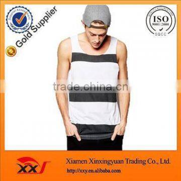 stripes stitching tank tops wholesale polyester / cotton tank top tanks men