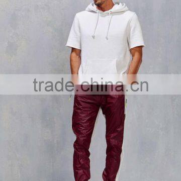 Mens Red and Grey Stitching Custom Jogger Sweatpants photo-3
