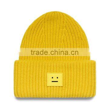 Latest Design Custom Embroidery Logo Unisex Cotton Knit Beanie Hat photo-2