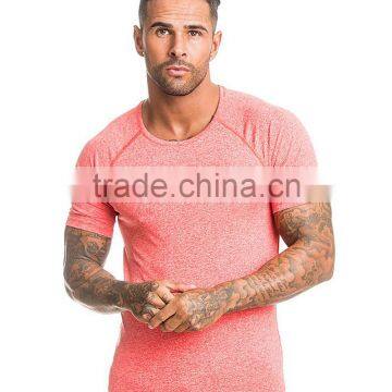 Heather Blue Spandex Dry Fit Men Training Fitted t Shirt photo-4