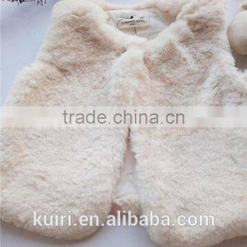 Girl Winter White Faux Fur Clothes 2016 New Brand Girls Fur Vest Waistcoat Comfortable Toddler Baby Kids Fur Vests Coat Clothes photo-4