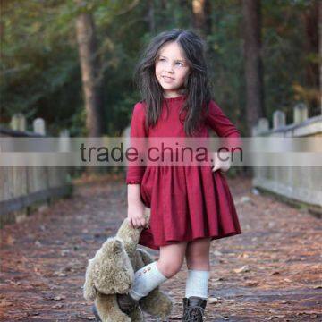 Cotton Linen Fabric Childrens Dresses Ruffles Cuff Kid Clothing Fall Linen Dress photo-4