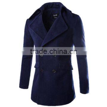 Hot Sale Good Quality Cheaper Price Boy Youth Style International Fan Woolen Long Men Winter Coat photo-3