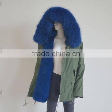 Myfur High Quality Removable Faux Fur Lining Matched Color Raccoon Fur Hood photo-2