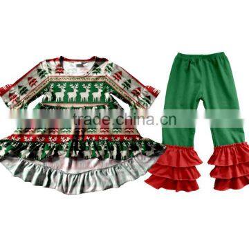 2017 Yiwu Children Clothes Flamingo Christmas Clothes Autumn Outfit Beautiful Children Clothes Online photo-3