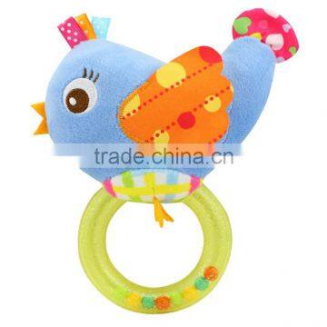 Colourful Circle Baby Plastic Ring Rattle Insert Teether Toy For Gift photo-4