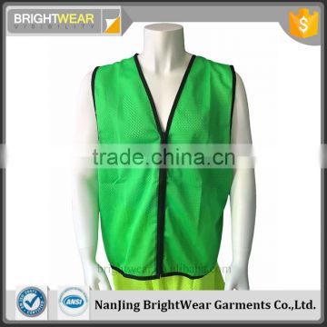 green mesh vest with printing logo for Japan market