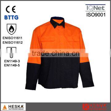 Protectove safety fire resistance fr work flame resistant shirt