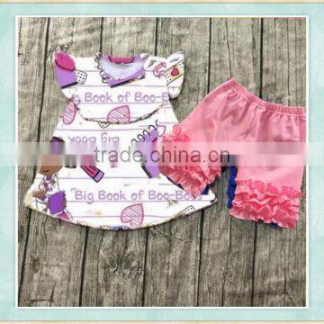 2017new arrival fashional wholesale baby girl summer outfit boutique outfit new arrival back to school sets photo design