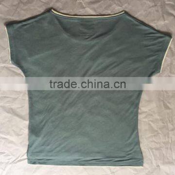 Customized Ladies Casual Wear Double Hem Blank T Shirt photo-2