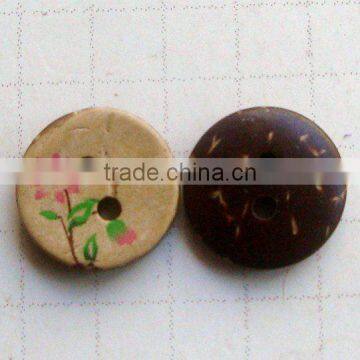 fashion printed coconut eco-friendly button for clothes